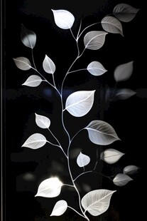 银叶藤蔓装饰图案