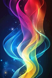炫彩流光幻动线条背景图