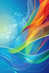 梦幻炫彩动感线条背景图