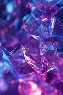 梦幻紫晶晶体艺术特写