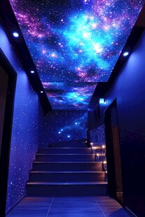 梦幻星空楼梯过道设计