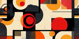 抽象几何图案艺术画面