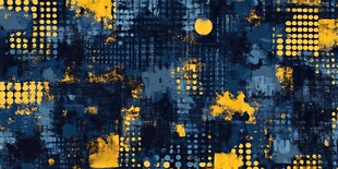 抽象黄蓝几何图案背景