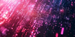 梦幻数字矩阵科技背景图