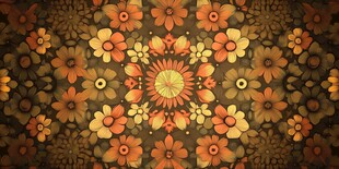 复古花卉图案精美背景