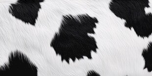 黑白奶牛花纹毛皮纹理