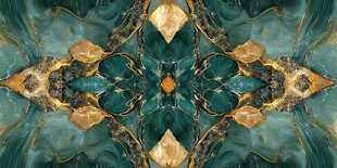 奢华宝石纹理对称艺术图案