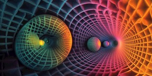 炫彩立体几何空间隧道