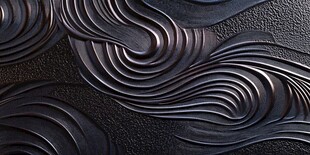 黑色波浪纹理立体背景图