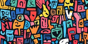 多彩创意字母图案背景