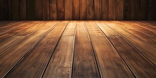 木质地板与深色木墙背景