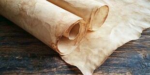 复古卷轴旧纸张特写