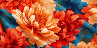 绚丽花卉图案 色彩斑斓
