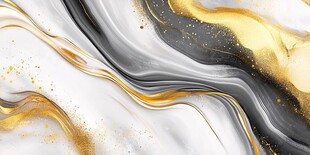 金白灰流体艺术抽象纹理