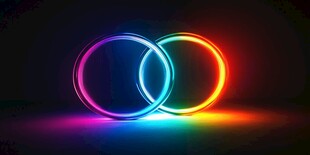 炫彩霓虹双环光影特效