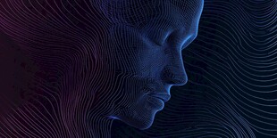 科技感3D人脸轮廓图像