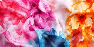 梦幻多彩墨水扩散画面