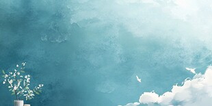 梦幻蓝调云端花卉景致