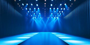 梦幻蓝色灯光T台秀场