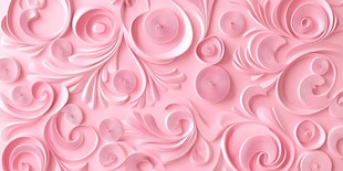 粉色立体花纹装饰图案