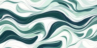 清新绿蓝波浪纹理背景