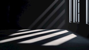 暗室光影 窗影洒落的静谧空间