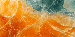 橙绿相间大理石纹理图案