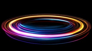 炫彩光效环形图案