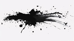 墨韵飞溅艺术笔触图案