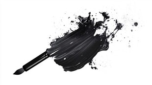 墨笔泼墨瞬间艺术画面