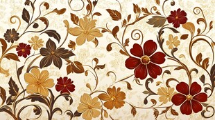 复古花卉图案装饰背景