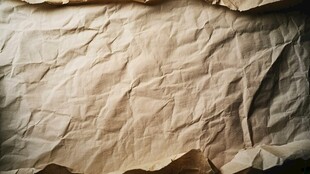 皱巴巴的牛皮纸纹理背景