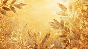 金色梦幻植物背景纹理