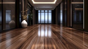 现代豪华走廊的优雅景致