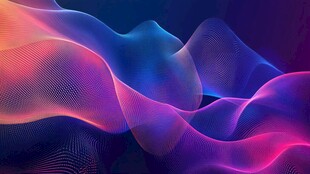 炫彩流动波浪背景图