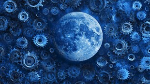 梦幻蓝月与机械齿轮世界