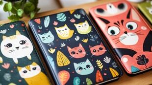 可爱猫咪图案手机保护套