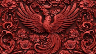 凤凰雕花 中式古典艺术美