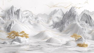 水墨山水间的静谧景致