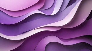梦幻紫色波浪纸艺纹理