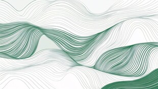 绿色线条波浪抽象背景图