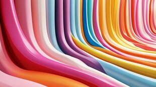 绚丽多彩的条纹立体通道