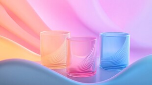 炫彩玻璃杯的梦幻色彩世界