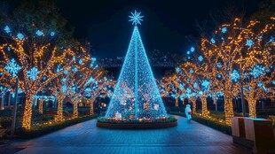 璀璨圣诞夜景 梦幻圣诞树