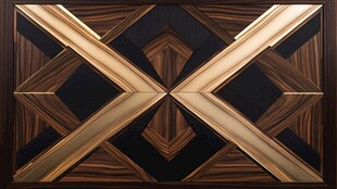 几何拼接木质装饰图案