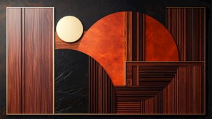 现代几何拼接艺术装饰画