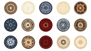 各式精美圆形花纹图案集合