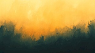 黄昏下的朦胧森林景观