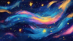 梦幻星空 绚烂星河绘景