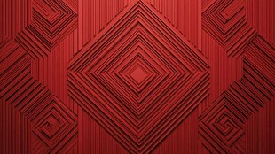 红色立体几何图案背景